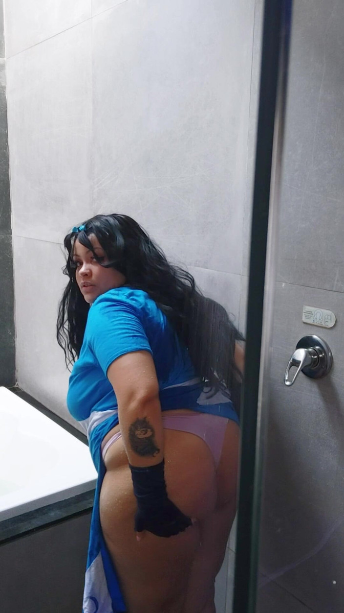 Cutiepiie Chubby: BBW Katara Cosplay Sesja zdjęciowa Robienie