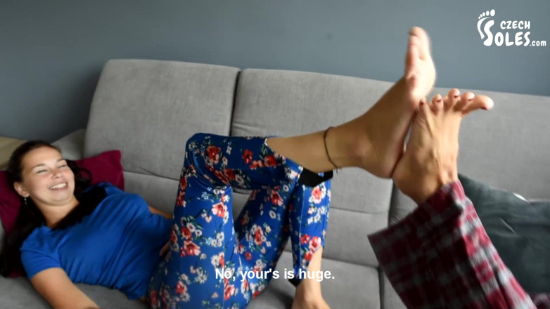 Czech Soles - foot fetish content: Huge and tiny feet comparesment show