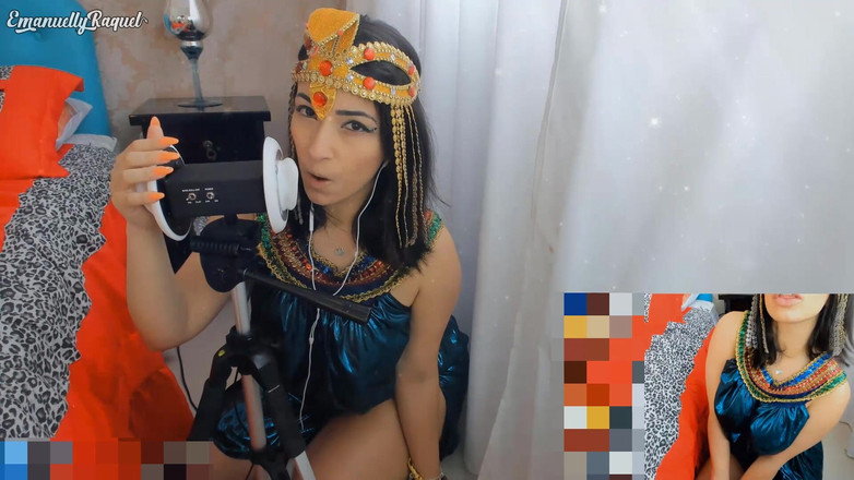 Emanuelly Raquel: クレオパトラのコスプレ Asmr 激しいフェラチオとセックスマシーンでファック