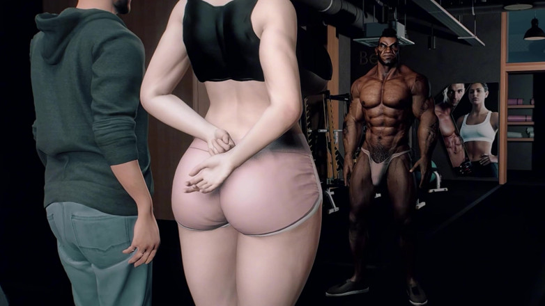 Why fuck so hard: 3D super nadržená bbw zralá milf trenérka ošukaná velkým černým pérem
