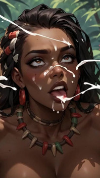 Es una noche espeluznante, y la diosa negra está teniendo un encuentro xxx caliente!