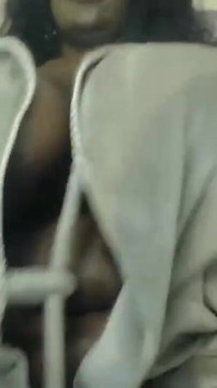 African Lactating Stepmum Bouncing Her Fat Tits