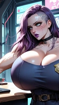 Cyberpunk Girl Undress in Office (ai Animation)
