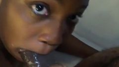 His Facial Cumslut Whore I Am Fun Size Fuck My Mouth but Splash Cumshot on My Submissive Black Face - Mastermeat1
