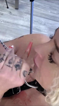 Blonde Sex and BDSM Slave Used as a Sperm Tank