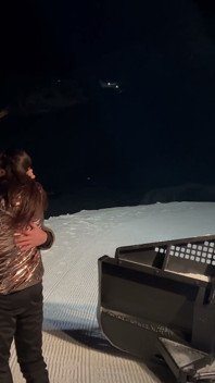 Nighttime Ski Slope Threesome