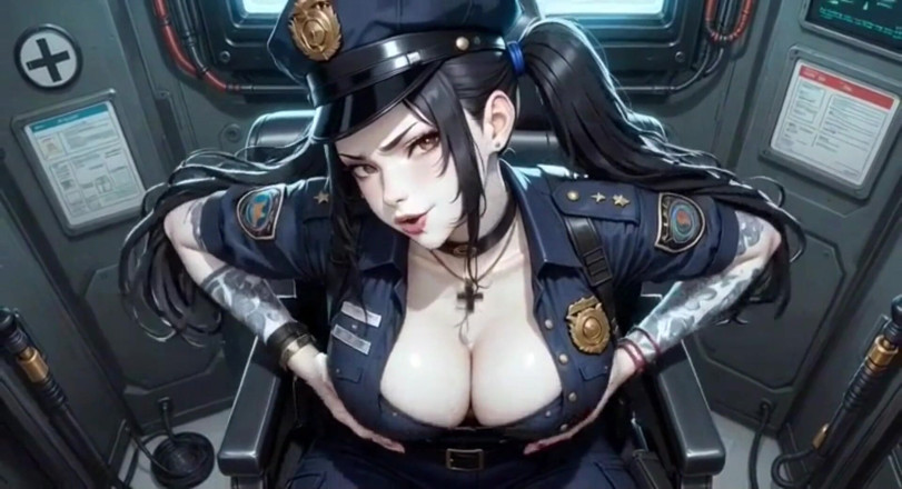 Hot girl dancing: Polițistă drăguță anime care își expune țâțele, Ai Animation