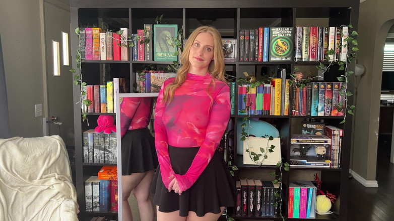 Nerdy Nympho: [4k] 透明粉色上衣试穿