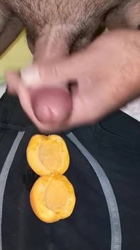 Breakfast with apricot and sperm