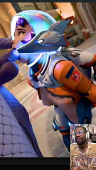 Welcoming Bald Pussy Juno to Planet Earth with Widowmaker’s Hard Fucking Transgender Futa Cock