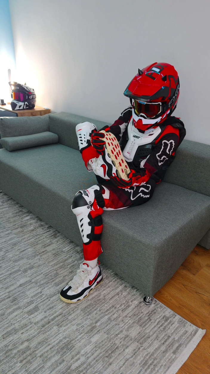 Sneakersmax98: Enjoyed Fucking Nike Sneakers While Wearing a Motocross Suit