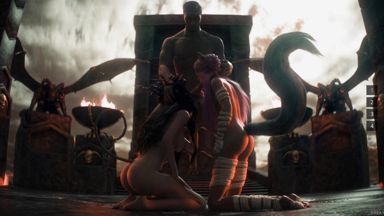 3D Cartoon Porn: The Seven realms 44 - adegan seks threesome atlas kagome dan lilian