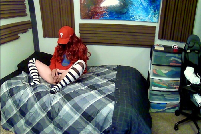 AshleyJ CD: Rödhårig CD Stor röv Solo Cumshot