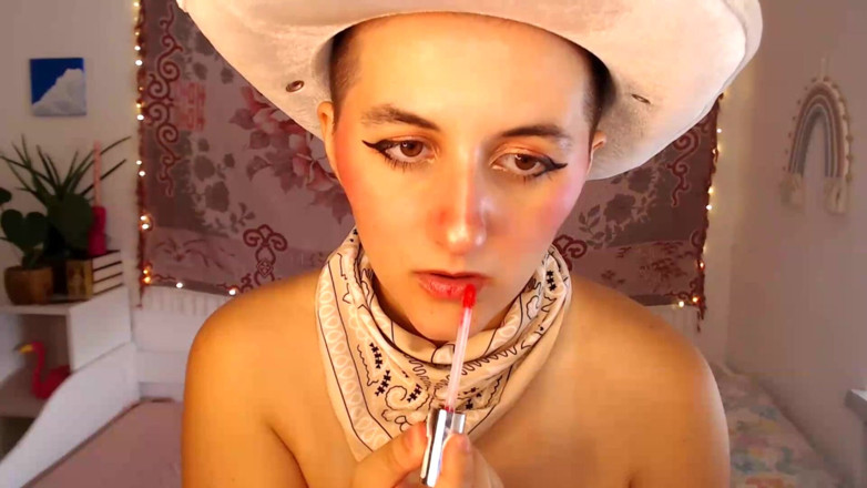 The Antichristrix: Natural Hairy Cowgirl Dances and Teases