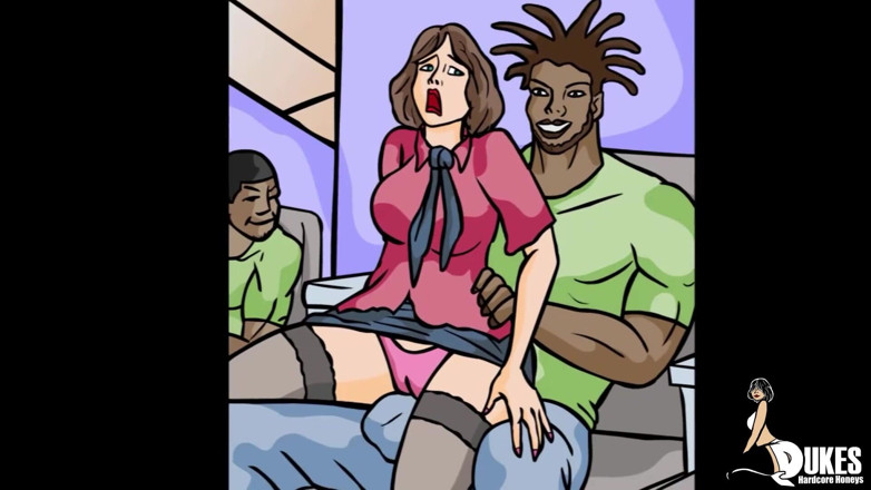 Dukes Hardcore Honeys: Însoțitoarea de zbor Black Însămânțată într-un avion