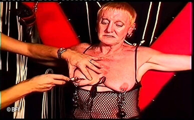 House of lords and mistresses in the spanking zone: Mega clit torment with poor blonde and tattooed granny