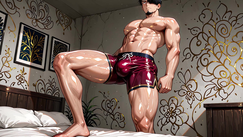 Erotic Man: Ai homo gespierde mannen met grote bulten