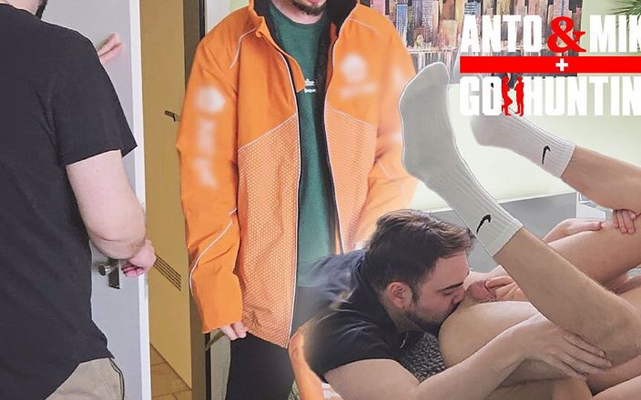 AntoGoesHunting: Hete hete hetero Twink-voedselbezorging krijgt $ om voor het eerst gezogen,...