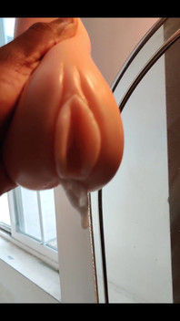 Squeezing My Cum Out of an Onahole After Using It