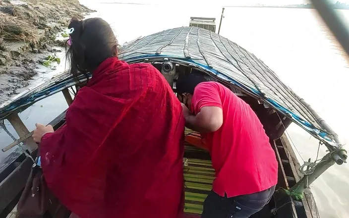 Sabina244: Bengali Girl in Red Saree Outdoor Video