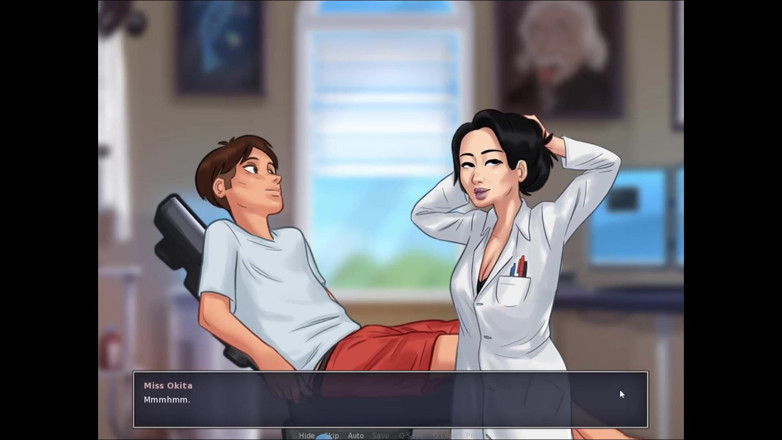 LewdArcade: Summertime Saga Miss Okita Animation Collection [part 32] Nude Sex Game Play [18+]...