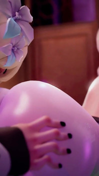 Lumine Fondling Barbara's Ass! Inversed Facesitting Genshin Impact Ass Kissing Spreading Cheeks 120