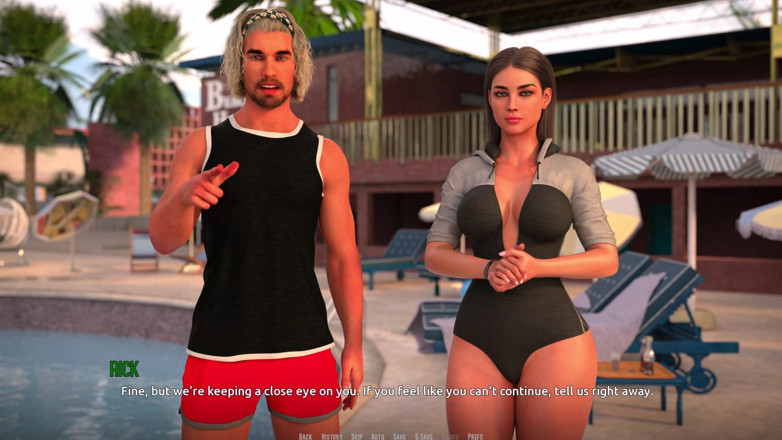 3D Cartoon Porn: Dominos Beach 17: Emily &amp; John's Beach Mouth-to-mouth Practice