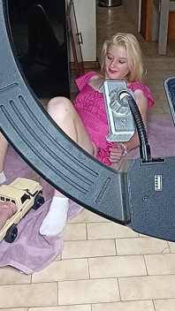 College Girl Gets Her Pussy Fucked with Rc Car