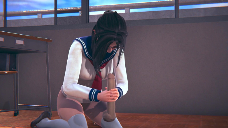 Waifu club 3D: สาวมหาลัยใส่แว่นชักว่าวให้อาจารย์