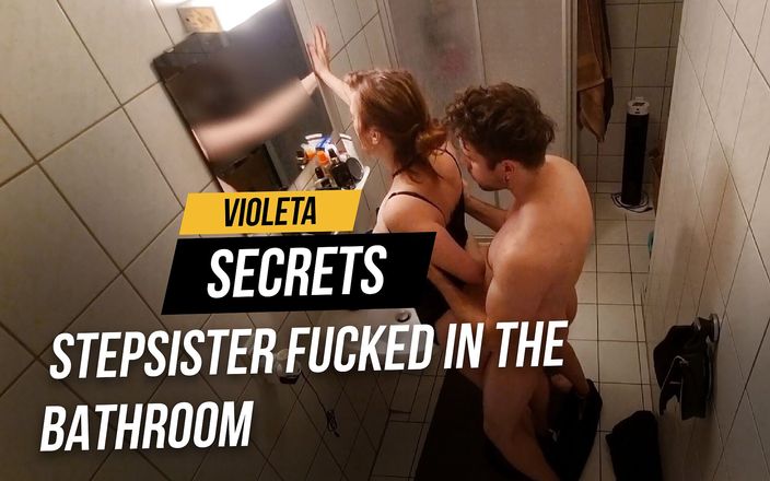 Violeta secrets: 義理の妹は浴室で犯され、ほとんど継母に捕まりました