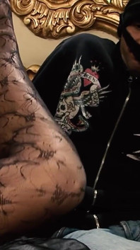 Lingerie Clad Brunette Passion B Fucks with Man While Husband Watches