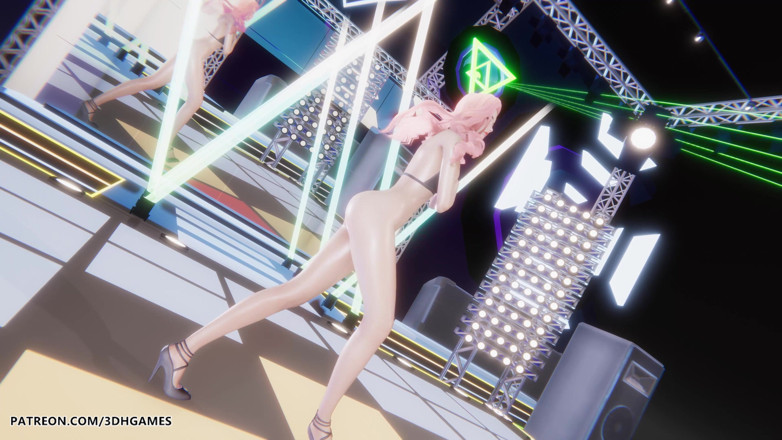3D-Hentai Games: MMD deux fois - Je ne peux pas m’arrêter Séraphine, strip-tease...