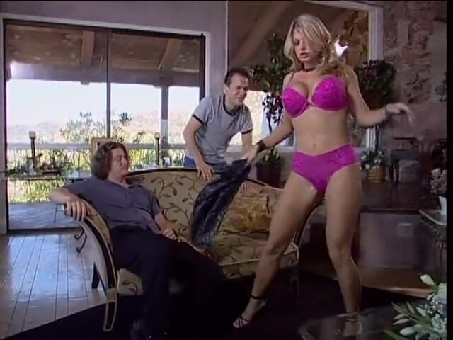 Threeway Entertainment: Hot blonde get punished by two cocks