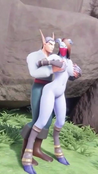 Elf Azeroth diyarında draenei bir kızı sikiyor | Warcraft porno parodi