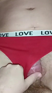 Stepmom's Red Panties Are Great for Your Cum