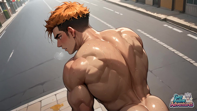 Gay Anime Adventures: Трах, городской праздник спермы мускулистого мужика будет самым горячим и самым грязным геем XXX года!