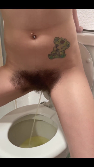 Thumbnail of Standing up Piss Straight From My Huge Bush