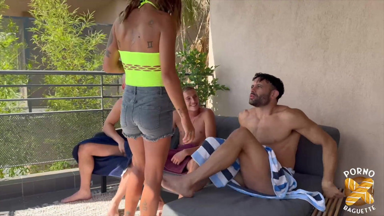 Porno Baguette: Mel, Gorgeous Blonde, Is Getting Fucked by Many Cocks