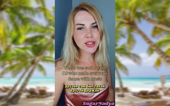 Teacher Sugar Nadya: Rosyjska milf blondynka opowiada, jak wakacje w Republice Dominiki