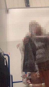 Julie in M&s Locker Room - No Knickers Under Skirt, Sits on Dildo Then Tries on Skirts in Tan Tights