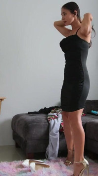 Fitting My New Tight Black Dress