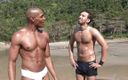 Gay 4 Pleasure: ビーチでクソ二つのアフリカの男性