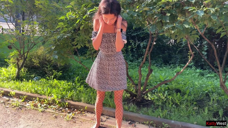 Katty West: Masturbation - Girl Touches Pussy with a Plug in Her Ass...