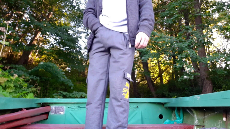 AlexRusFun: Teen jerk off his cock in a boat on the...