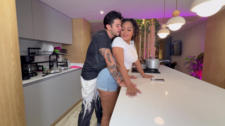 Zack whiter: MILF Stepmom Fucked in the Kitchen by the Hard Cock...