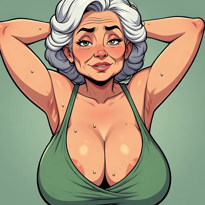 Huge Boobs: Sexy cartoon oma's tepelhof slip
