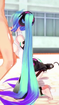 Cyber Miku neemt het in elk gaatje: 3D hentai-parodie