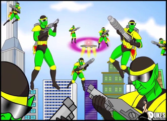 Dukes Hardcore Honeys: Big booty ebony superheroine captured by aliens