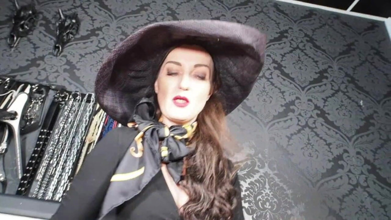 Lady Victoria Valente: Rica dama con sombrero provoca y negación, paleta de cuero...