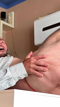 Horny Gentleman in Suit and Tie Gets Fucked on the Table